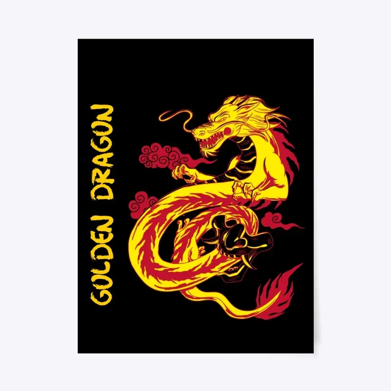 Golden Dragon T-Shirt Design