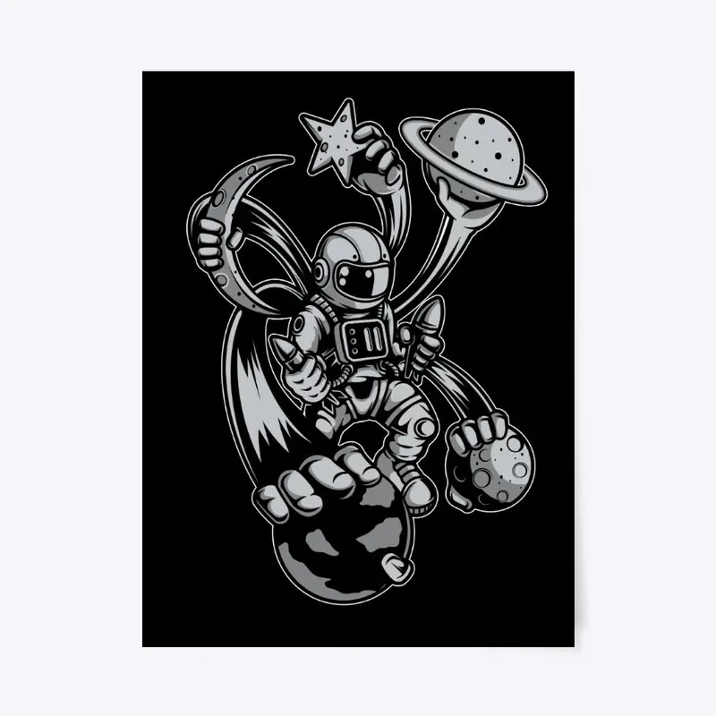 Astronaut Multiple Hands T-Shirt