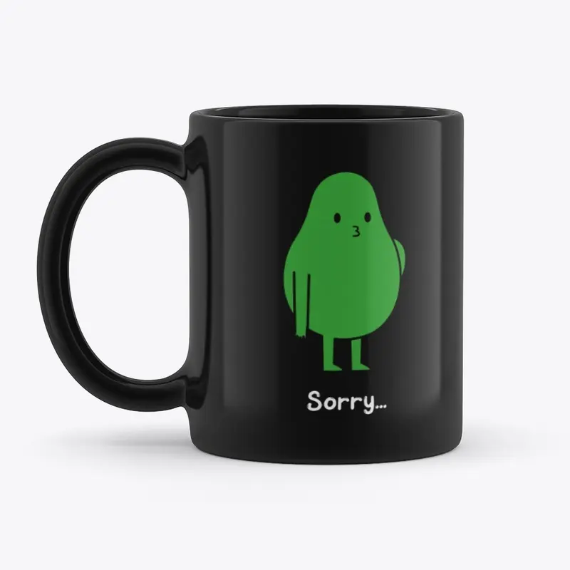 Sorry I Can't Be Arsed Funny Avocado Mug